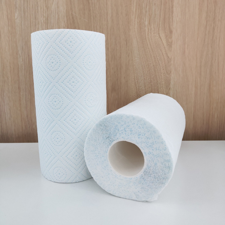 Factory Disposable Kitchen Roll Paper Towel Oil Cleaning Kitchen Paper Hot Sale 2ply Dot White Toilet Tissue Paper for kitchen