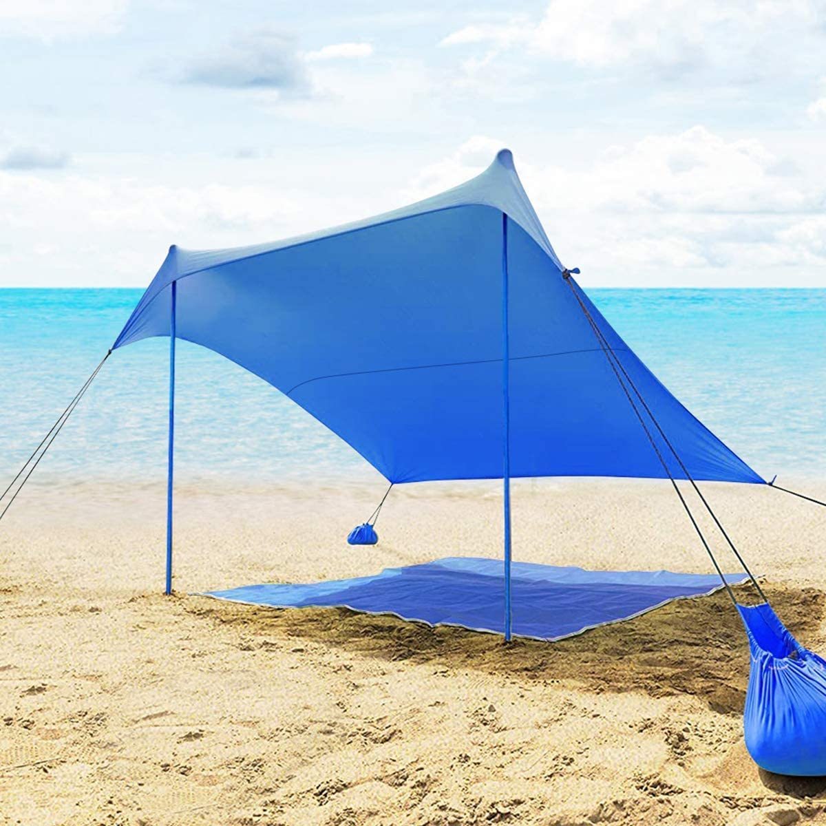 Summer Hot Best Selling Pop up Sun Shelter Canopy Easy up Umbrella Tent Beach Tent in Seaside