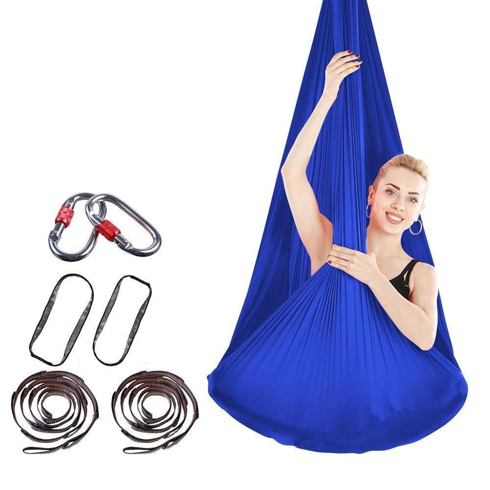 Fitness Silky Nylon Low Stretch Aerial Hammock Air Flying Inversion Yoga Sling Swing Anti Gravity Yoga Hammock Set