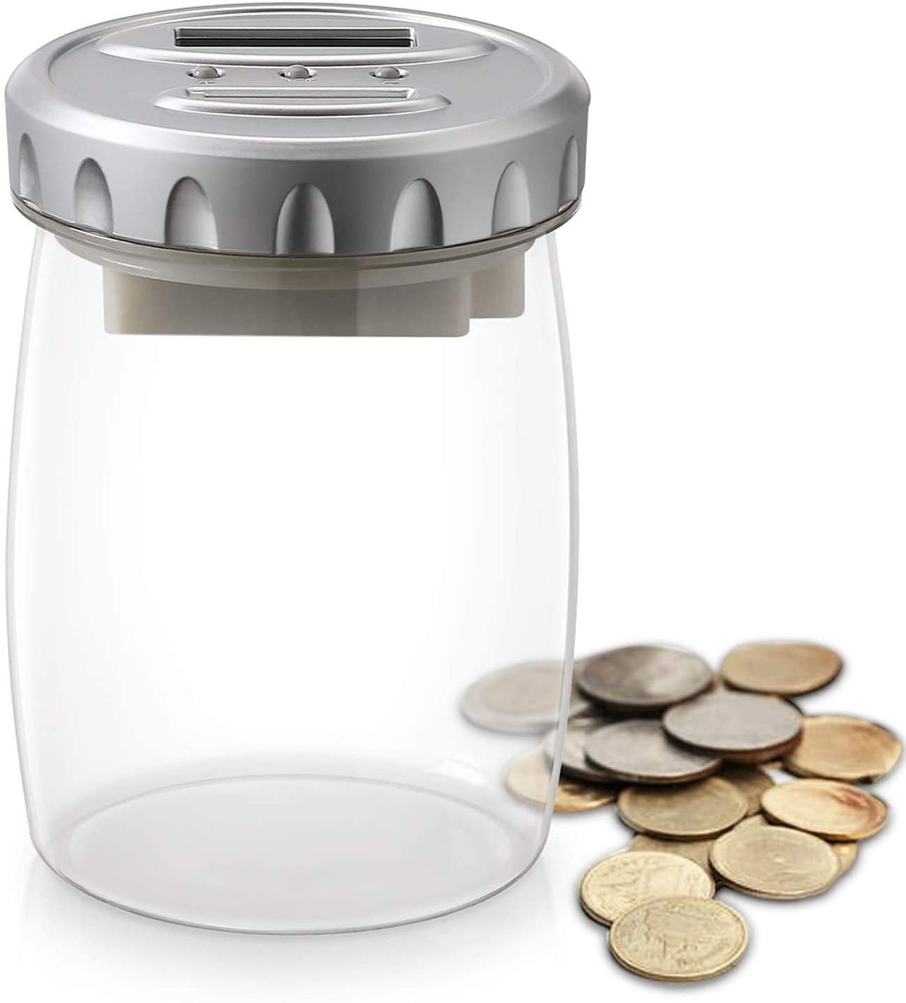 Digital Coin Counting Jar Counting Money Bank Support USD, EURO, GBP , Thailand Coins