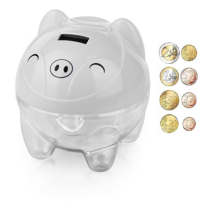 Best Selling Large Capacity Transparent Pig Shaped Plastic Coin Counting Money Bank For Children Educational Gift