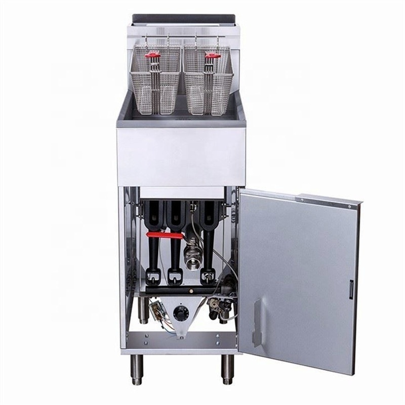 Wholesale 40L Snack Fryer Machine 3 Burners French Fries Oil Fryer Restaurant Natural Gas Commercial Deep Fryer