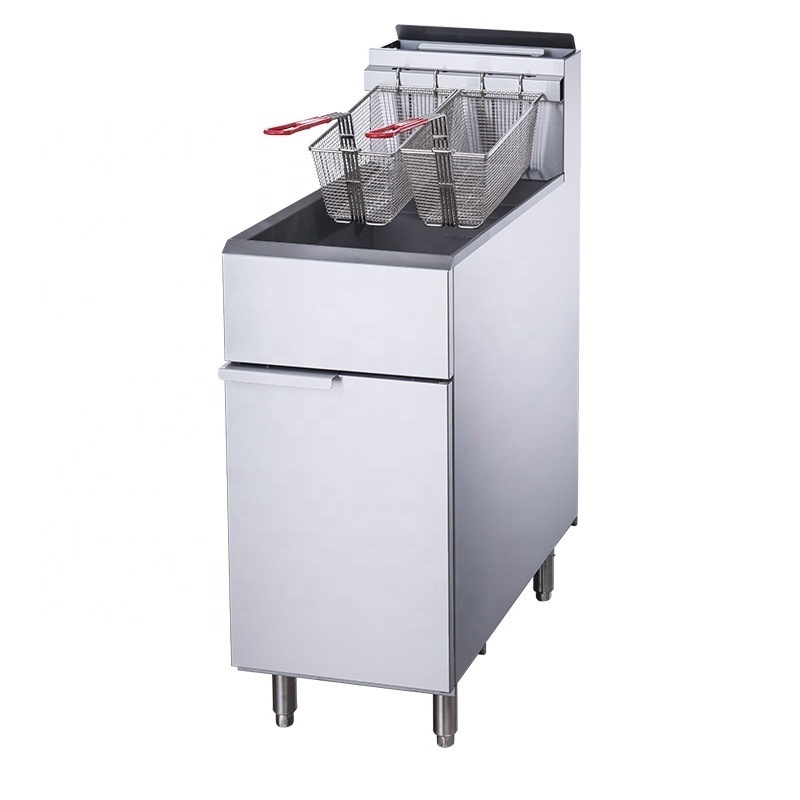 Wholesale 40L Snack Fryer Machine 3 Burners French Fries Oil Fryer Restaurant Natural Gas Commercial Deep Fryer