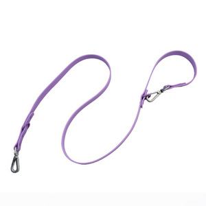 Custom Logo Hands Free Rubber Waterproof Heavy Duty Dog Long Leash With Carabiner