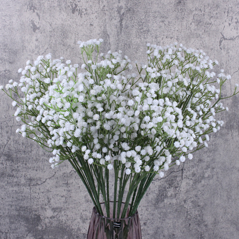 YOPIN-1492 60CM Fake Babys Breath Bulk 4 Branches Artificial Plastic Gypsophila Flowers