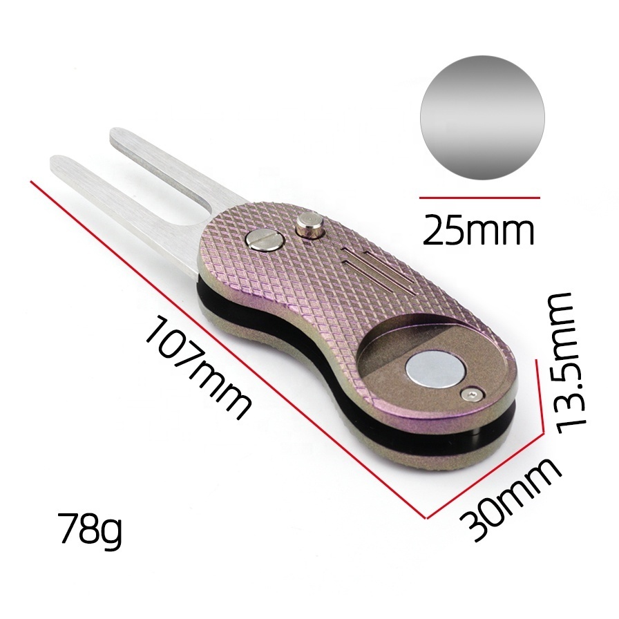 Wholesale Golf Accessories Bulk Foldable Personalized Magnetic Golf Ball Marker Golf Divot Tool Gifts for Club