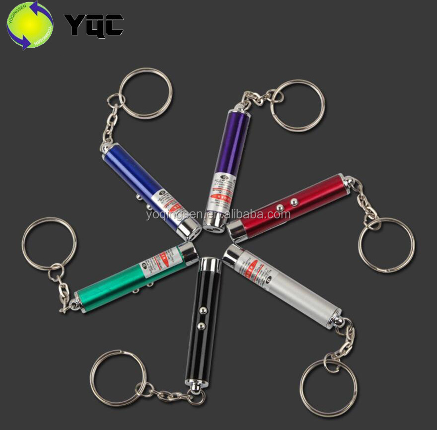 2 in 1 UV Torch Mini Teaching Laser Light Keychain led Flashlight Keychain Wholesale