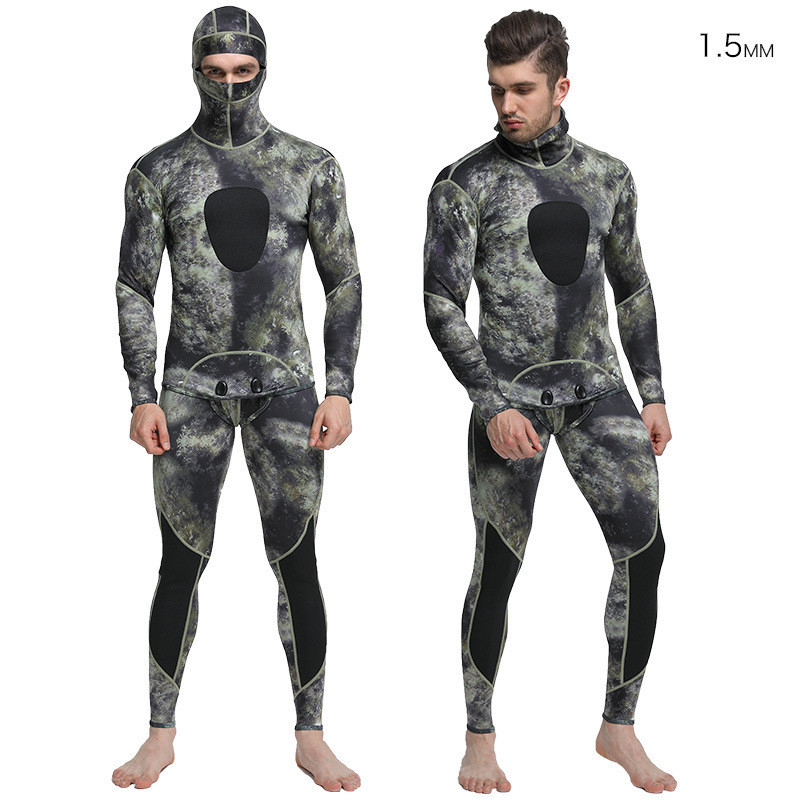 Neoprene Full Body Water Sport Spearfishing Snorkel Swim Surf Scuba Diving Suit One Piece Camouflage Neopreno Wetsuit