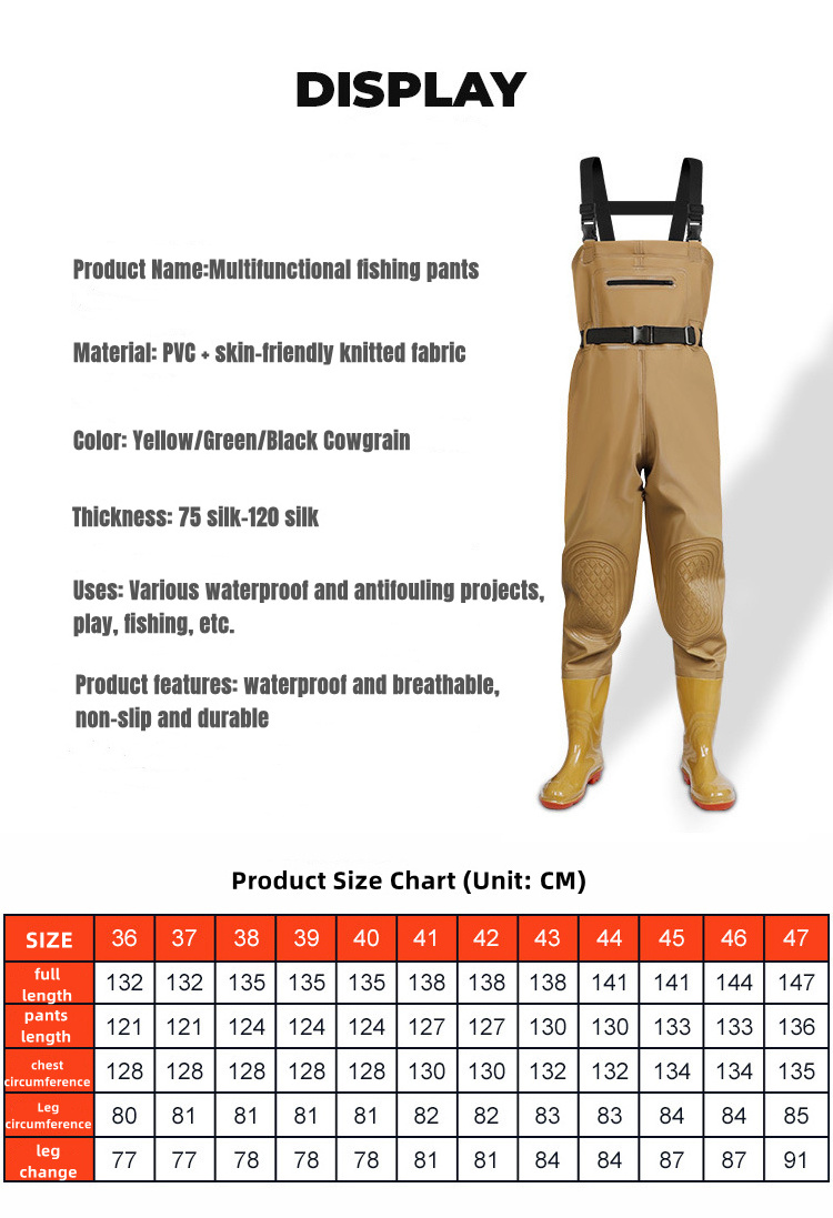 Fishing Waders Hunting Suit  Waterproof Wading Pants With Neoprene Boots Waist Chest Fly Fishing Waders