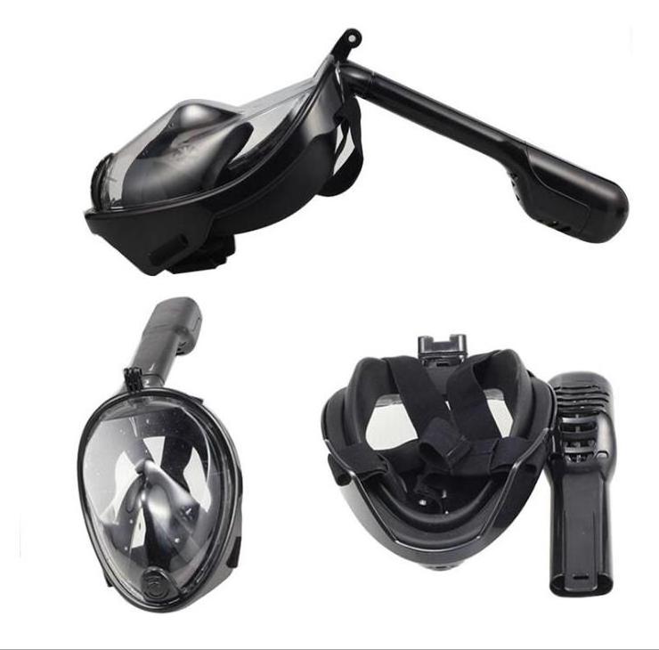 Portable 180 degree view go pro camera diving scuba full face snorkel mask