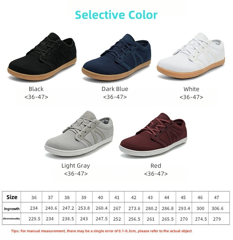 Men Women Bare Feet Sneaker Flat Foot Zero Drop Mesh Rubber Wide Toe Box  Barefoot Shoes