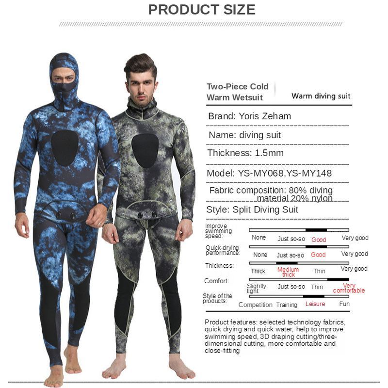 Neoprene Full Body Water Sport Spearfishing Snorkel Swim Surf Scuba Diving Suit One Piece Camouflage Neopreno Wetsuit