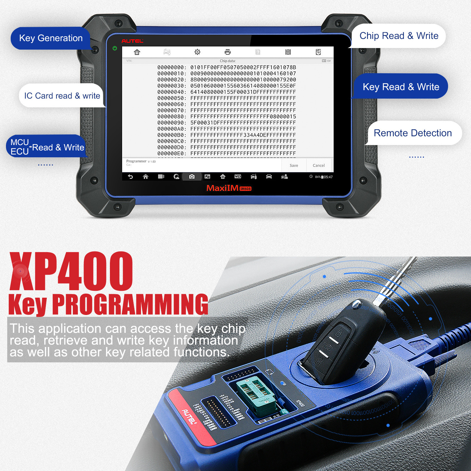 IM 608 Pro Autel Diagnostic Tool Car Key Programming Machine For All Types Of Cars