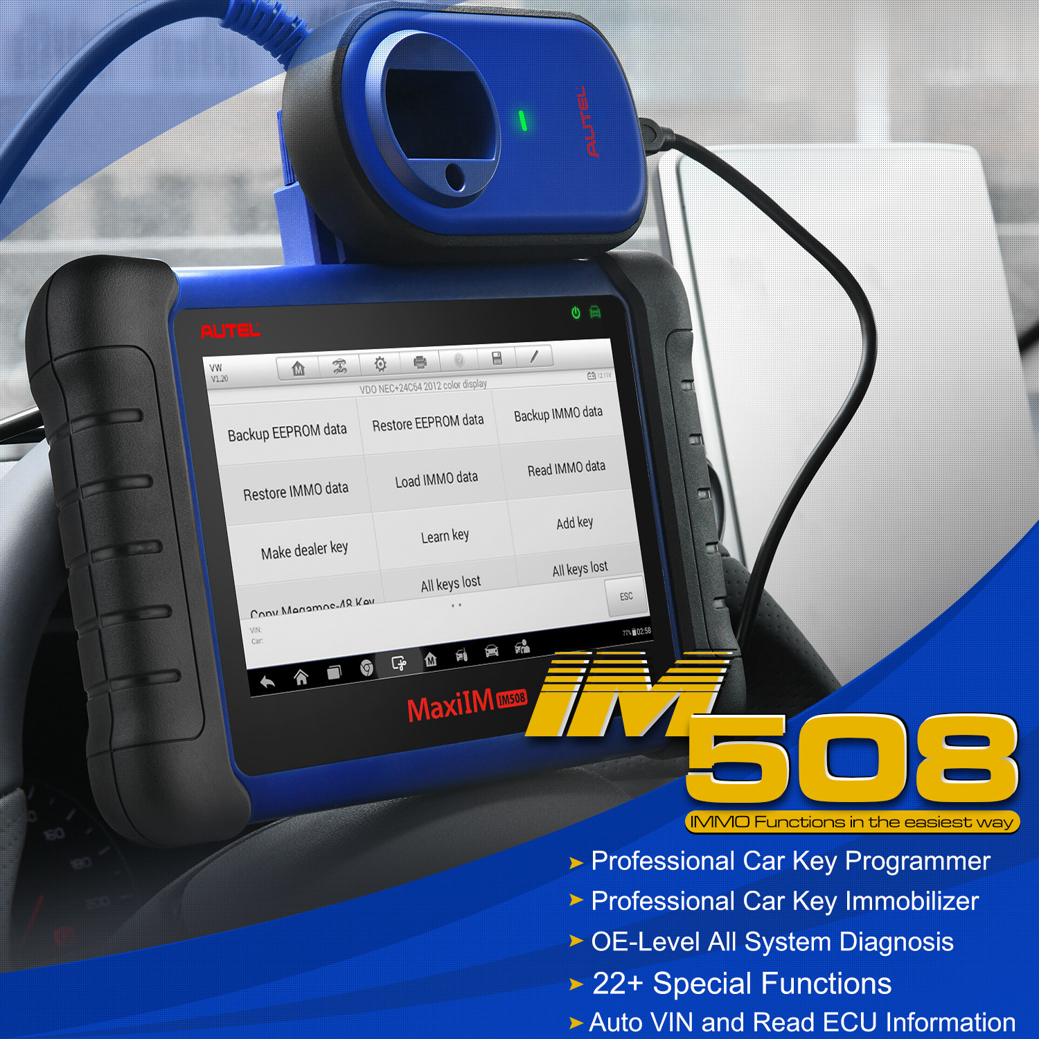 Autel MaxiIM IM508 ADVANCED IMMO KEY PROGRAMMING  xp400 apb112  auto scanner diagnostic scanner car diagnostic machine