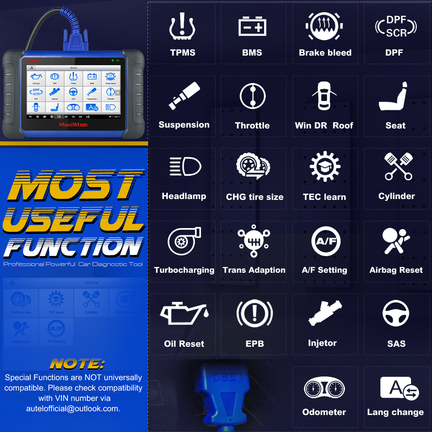 Autel MaxiIM IM508 ADVANCED IMMO KEY PROGRAMMING  xp400 apb112  auto scanner diagnostic scanner car diagnostic machine