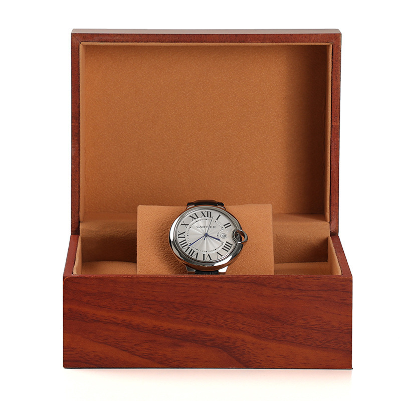 Factory Wholesale Custom Logo Printed Wooden Wrist Watch Box Single Watch Display Box For Rolex