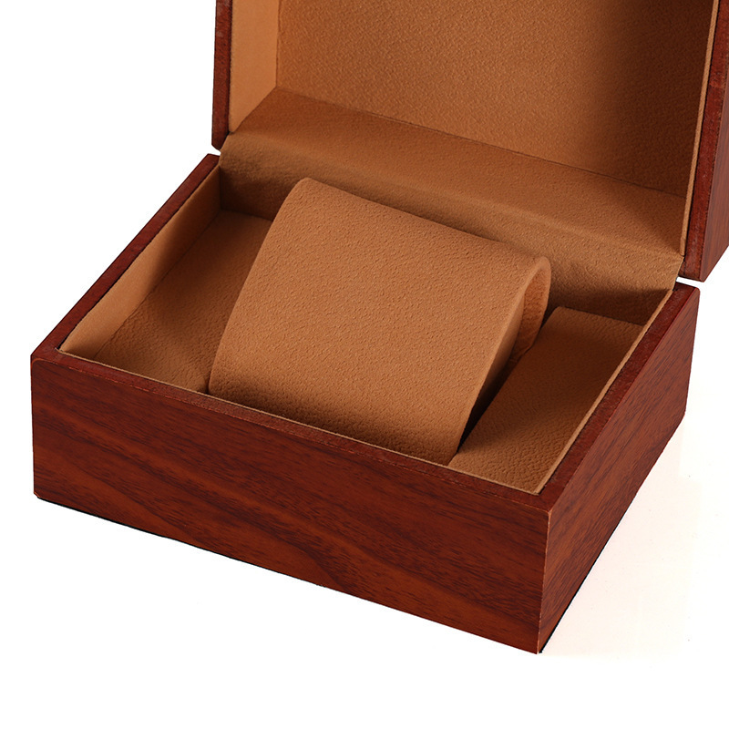 Factory Wholesale Custom Logo Printed Wooden Wrist Watch Box Single Watch Display Box For Rolex