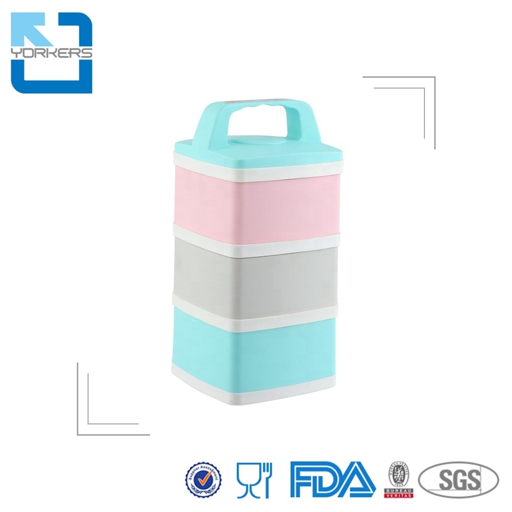 New Style Rotation Food Containers Metal Lunch Box Stainless Steel Tiffin Box