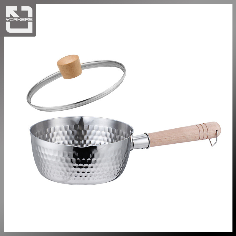 201 Stainless Steel Japanese Yukihira Saucepan -  Direct Order Kitchen Induction Cookware Soup & Stock Cooking Pots Pan With Lid