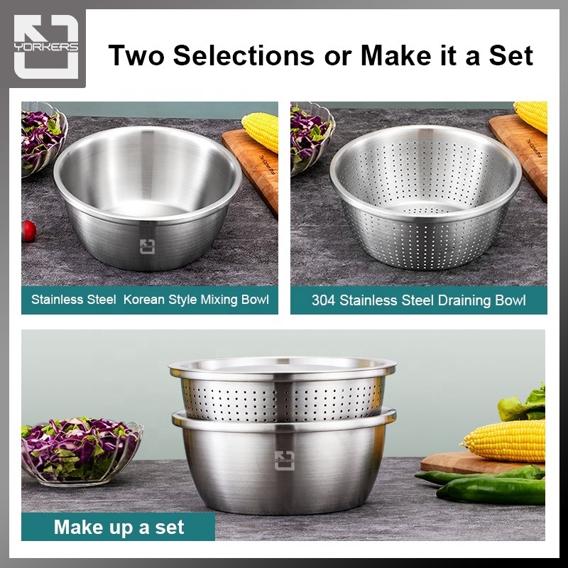 304 Stainless Steel Mixing Bowl Lid - Direct Order Kitchen Stainless Steel Soup Bowl Lid Set Airtight Lid