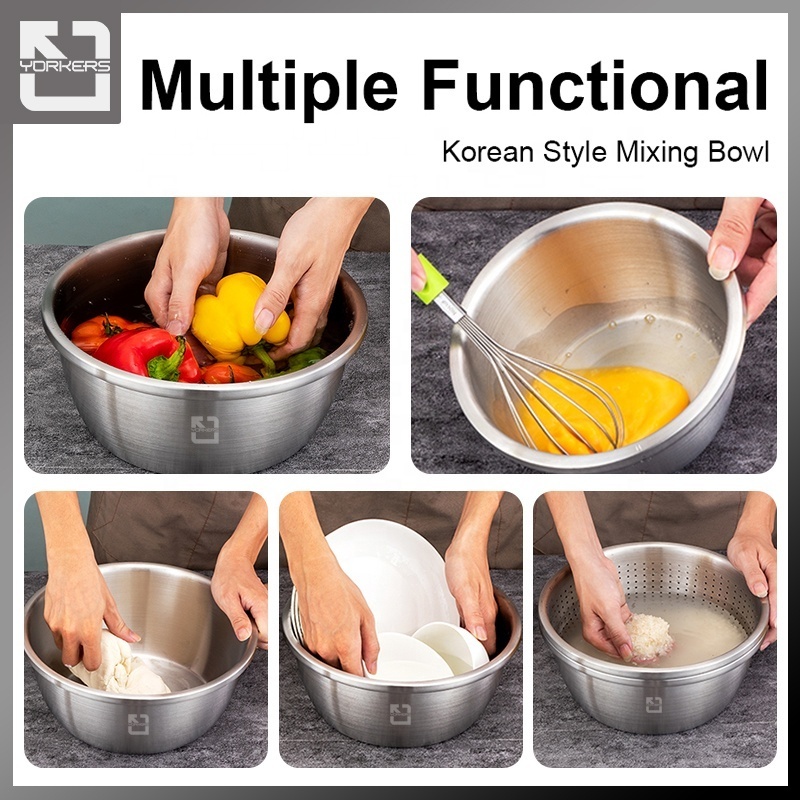 304 Stainless Steel Mixing Bowl Lid - Direct Order Kitchen Stainless Steel Soup Bowl Lid Set Airtight Lid