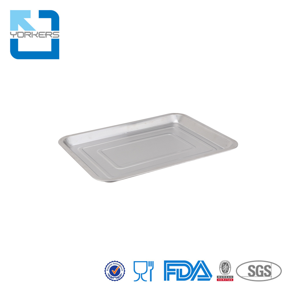 Wholesale Multi-Specification Rectangular Stainless Steel Serving Tray