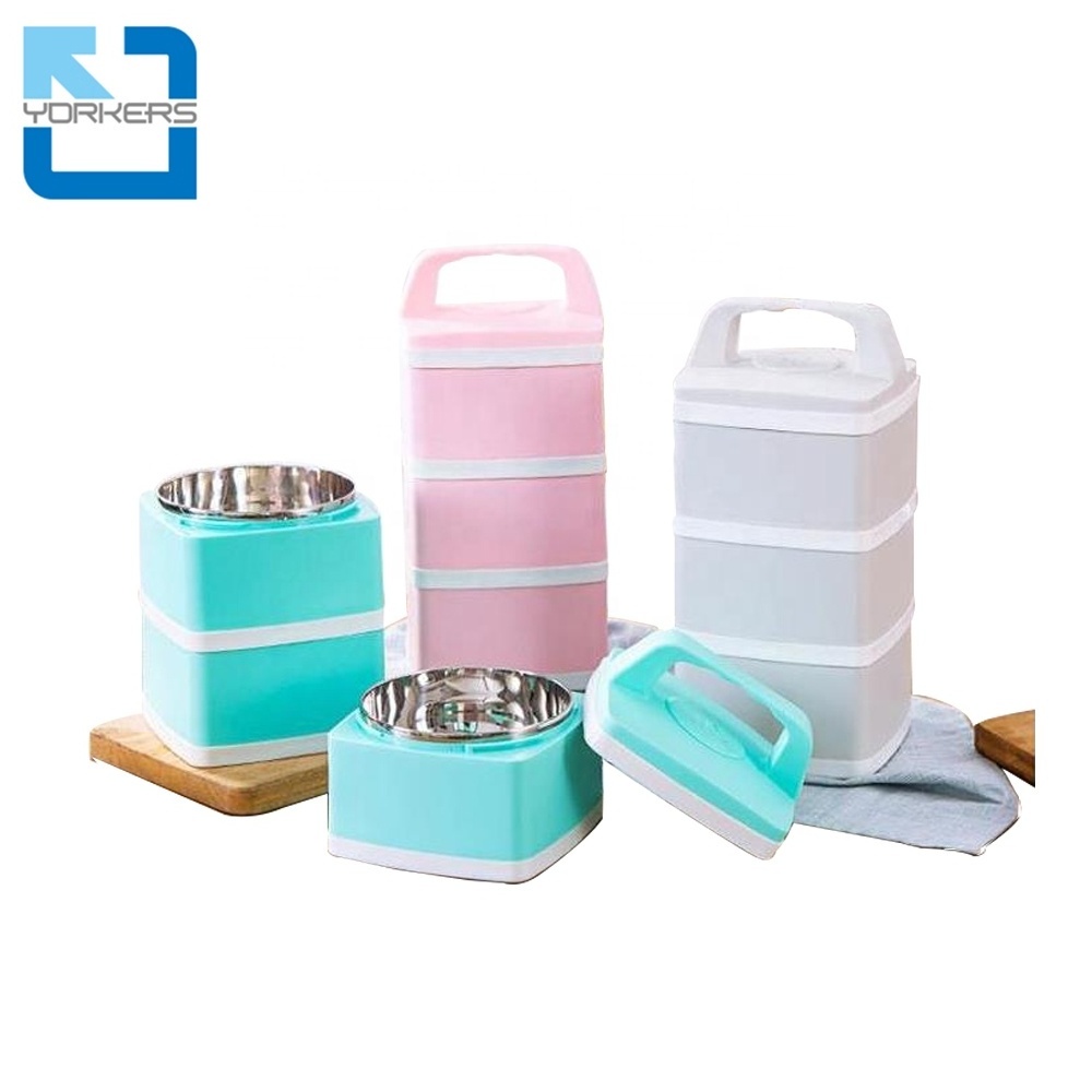 New Style Rotation Food Containers Metal Lunch Box Stainless Steel Tiffin Box