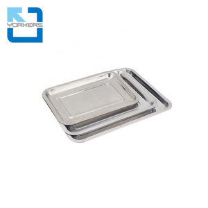 Wholesale Multi-Specification Rectangular Stainless Steel Serving Tray