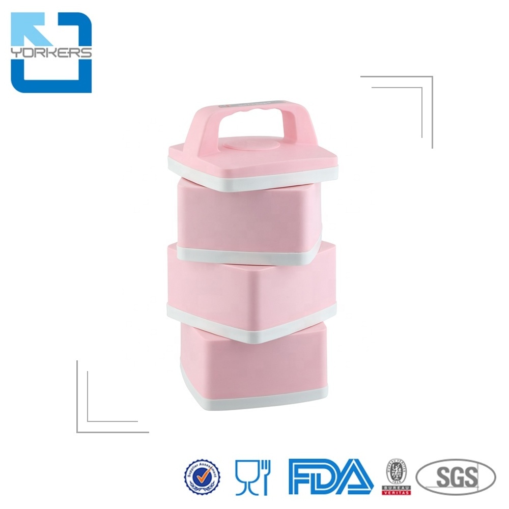 New Style Rotation Food Containers Metal Lunch Box Stainless Steel Tiffin Box