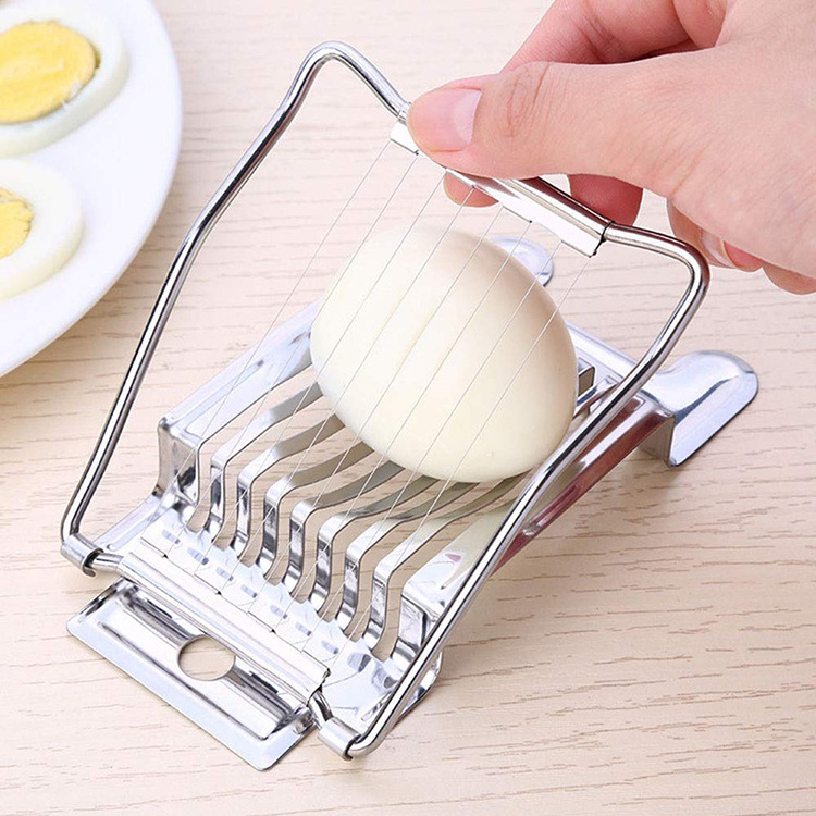 Egg Slicer Hard Boiled Egg Cutter Stainless Steel Egg Tools 100 Sustainable stocked