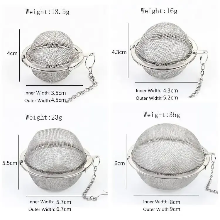 Tea Steeper, Stainless Steel Ball Mesh for Brew Fine Loose Mesh Tea Strainer