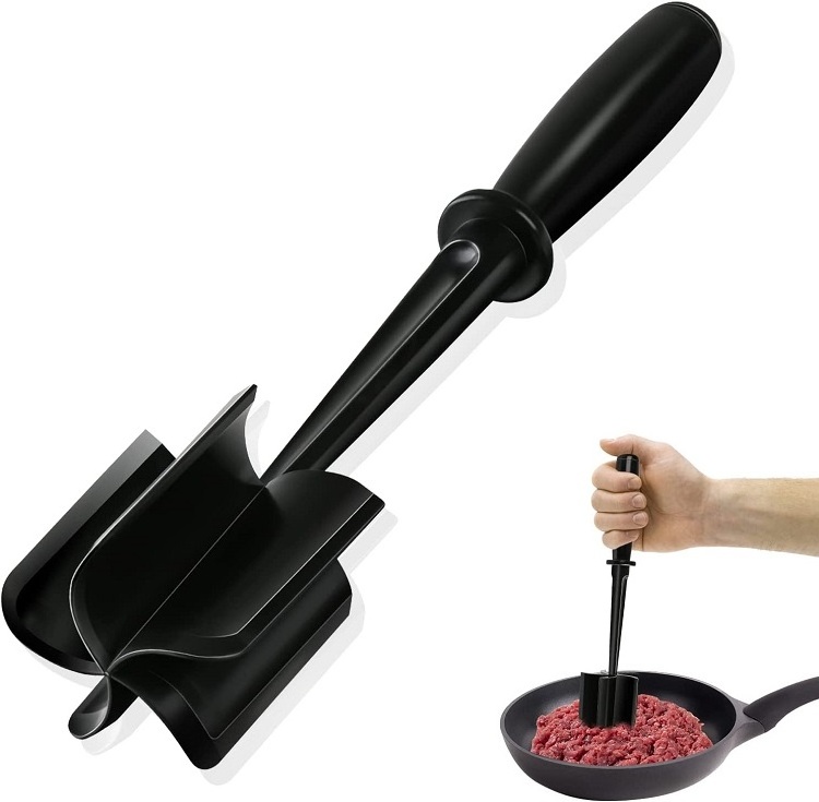 Professional Multifunctional Heat Resistant ABS Ground Beef Smasher Meat Chopper Potato Masher Tool