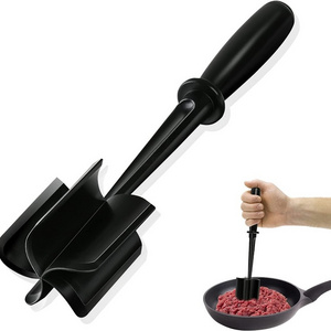 Professional Multifunctional Heat Resistant ABS Ground Beef Smasher Meat Chopper Potato Masher Tool