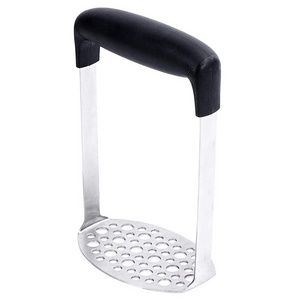 Stainless Steel Potato Masher Ergonomic Horizontal Handle Potato Grinder for Mashed Potatoes