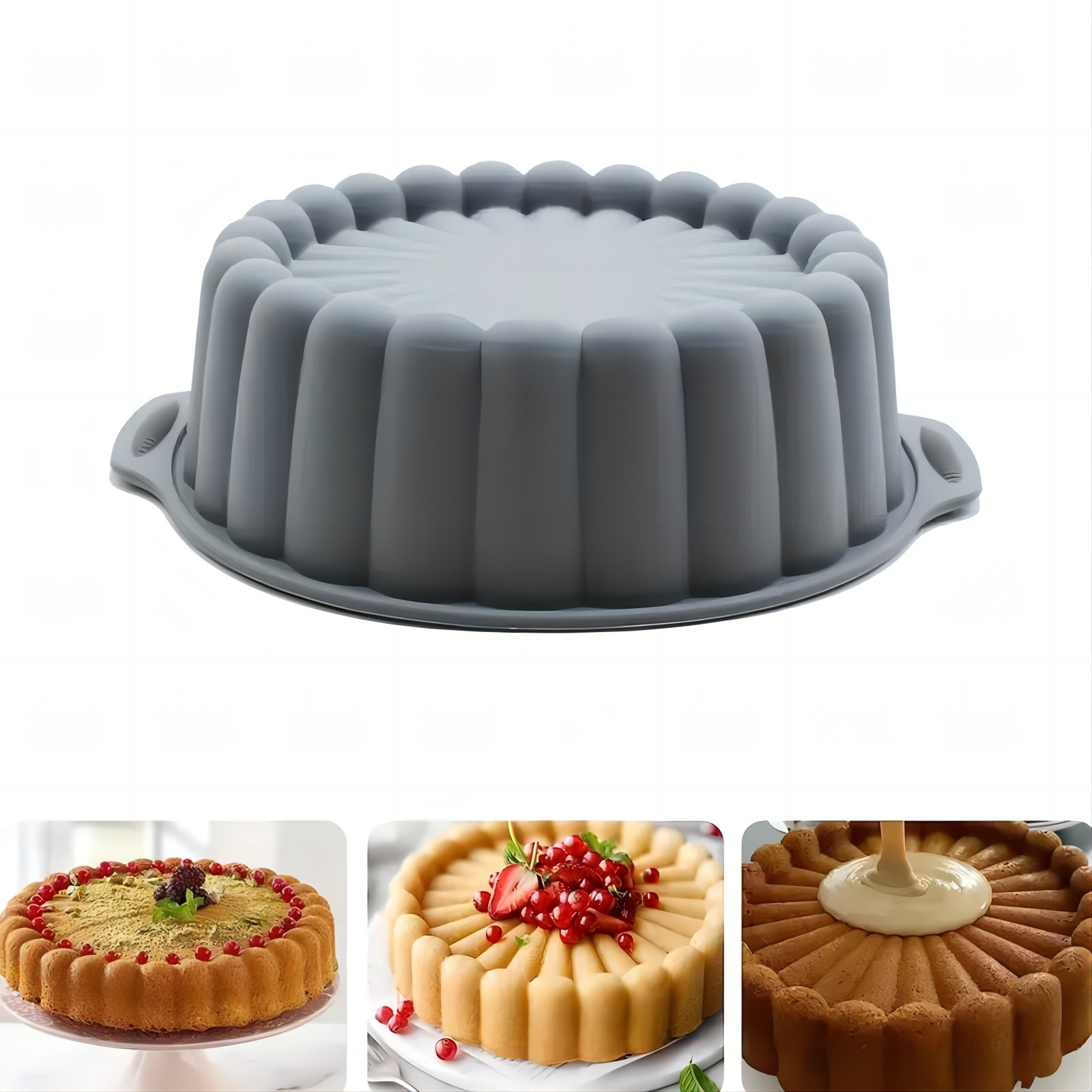 High Quality Silicone cake mold resistant easy to fall off round pizza baking mold