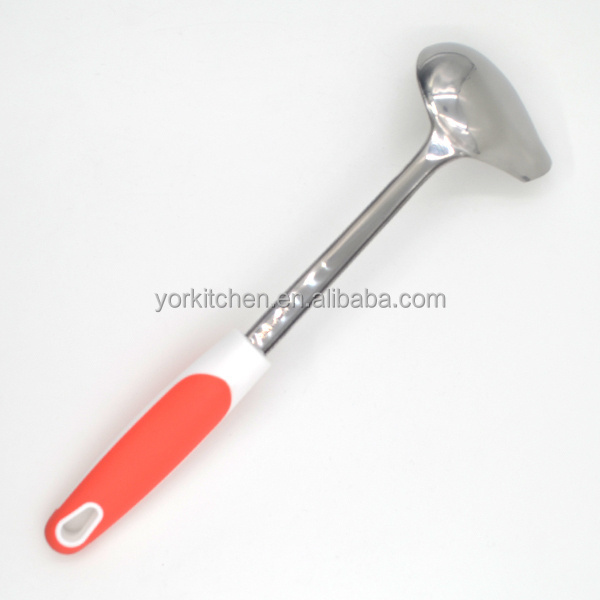 Novel design TPR handle stainless steel gravy sauce ladle