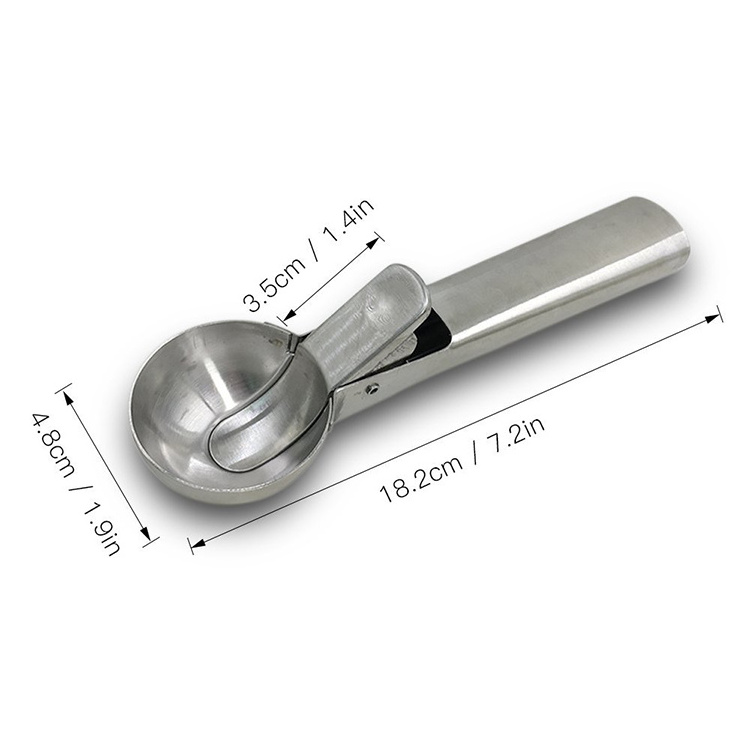 Stainless Steel Cookie Scoop  Ice Cream Scoop with Easy Trigger Dipper for Fruits Cookie Dough and Water Melon Spoon