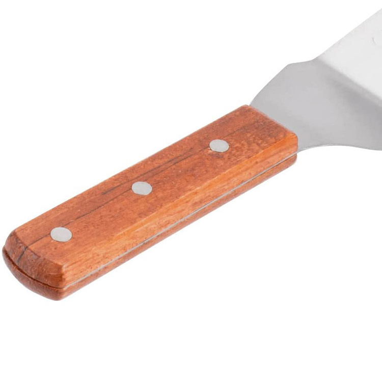 Grill BBQ Turner Turner Spatula with Wooden Handle Baking Cooking Pizza Spatula