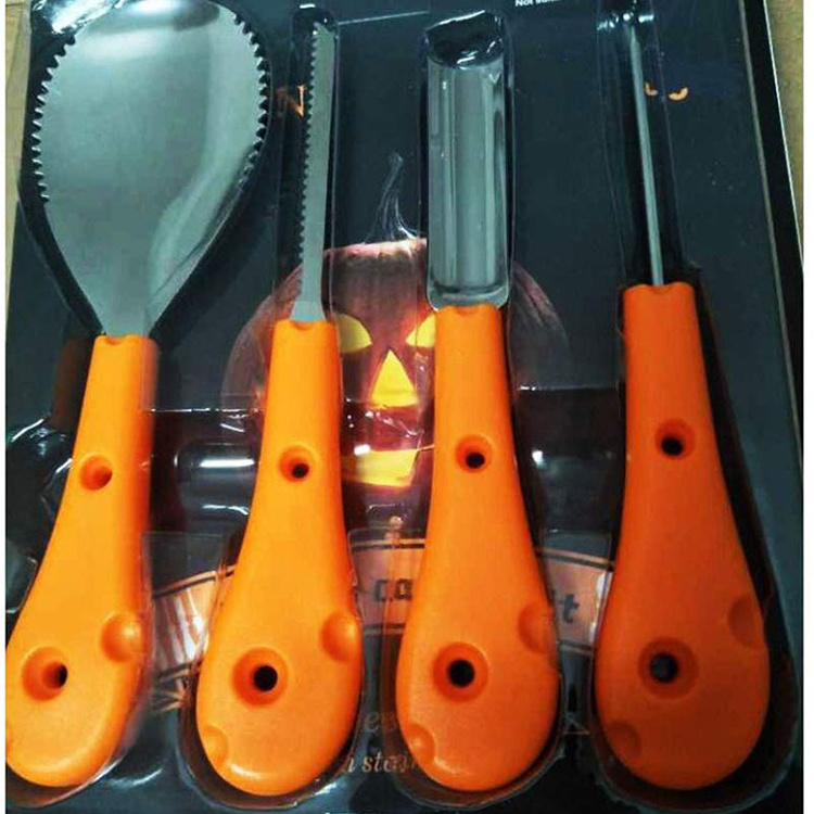 Halloween Stainless Steel 4pcs Pumpkin Carving tool Kit Set Pumpkin Carving Kit