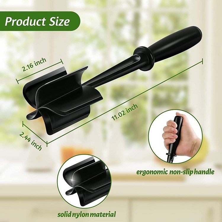 Professional Multifunctional Heat Resistant ABS Ground Beef Smasher Meat Chopper Potato Masher Tool