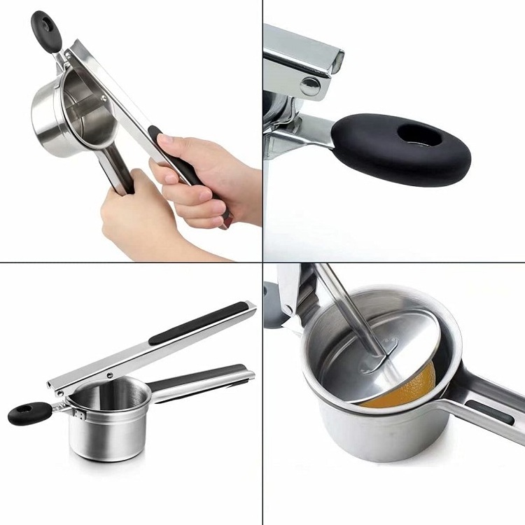 Kitchen grater Potato Ricer With 3 Interchangeable Discs  Stainless Steel Creates Smooth Masher