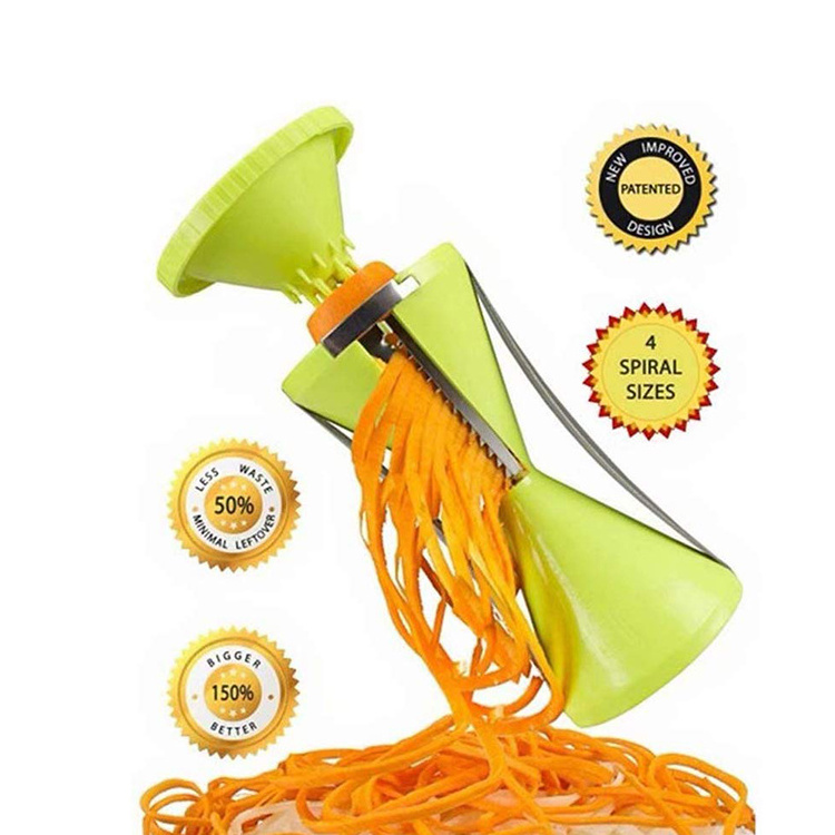 Spiral Slicer Vegetable Spiral Slicer Peeler 4 Blade Vegetable Cutter