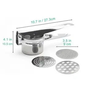 Stainless Steel Potato Press Potato Mincer Garlic Press Grater Stainless Steel Potato Masher