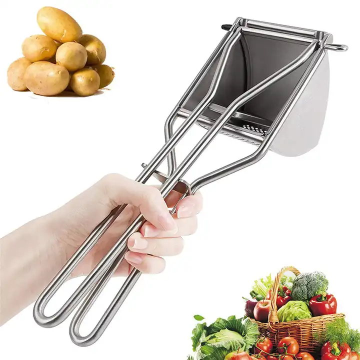 Multi-Functional Manual Stainless Steel Potato Ricer and Masher for Fruit & Vegetable Preparation