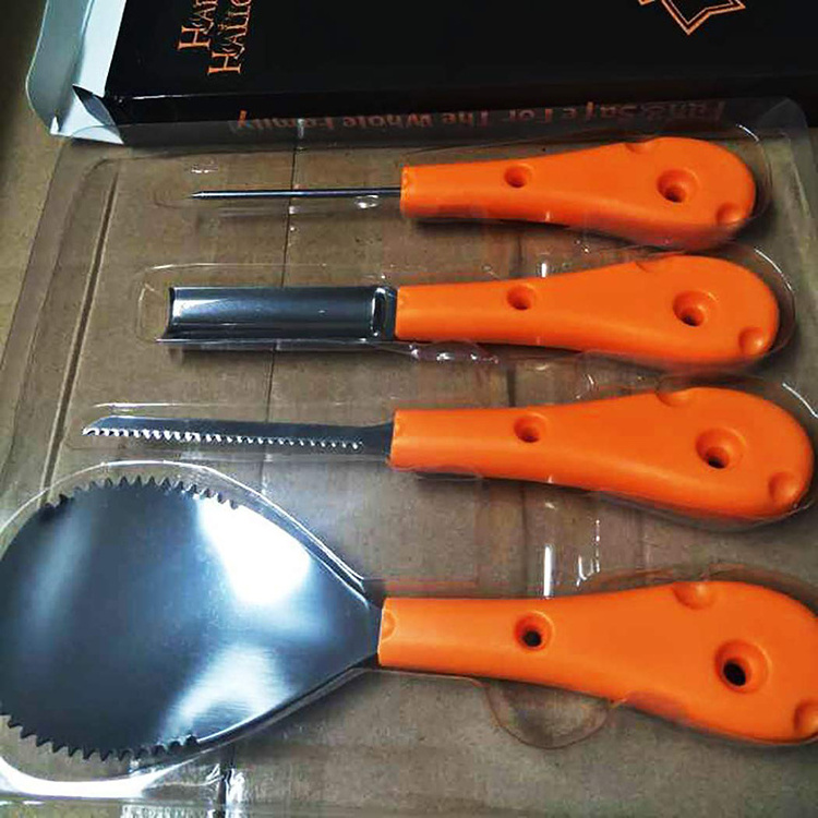 Halloween Stainless Steel 4pcs Pumpkin Carving tool Kit Set Pumpkin Carving Kit