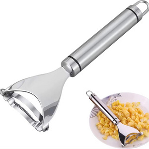 Hot Sale Fruit Vegetable Tools Corn Stripper Separator Peeler Tool Stainless Steel Gadget Cob Cutter Thresher Remover