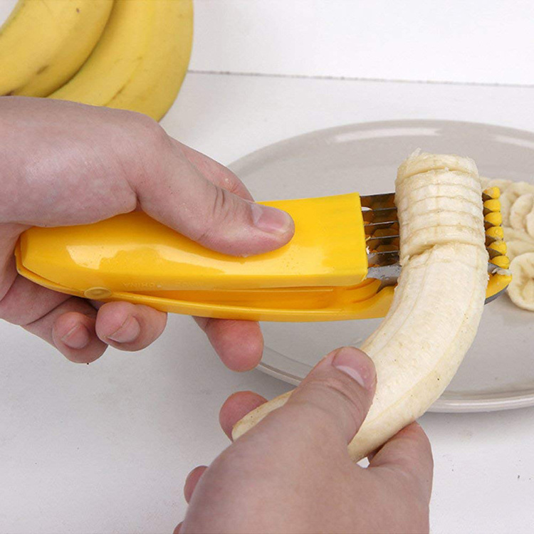 Stainless Steel Manual Banana Slicers Fruit Cutter Cucumber Chopper Salad blade Ham Sausage Slicer