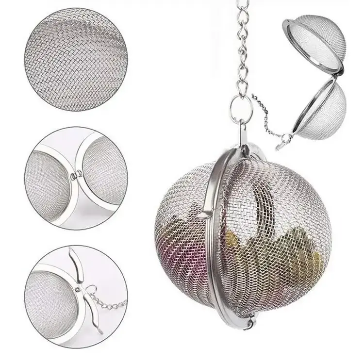 Tea Steeper, Stainless Steel Ball Mesh for Brew Fine Loose Mesh Tea Strainer