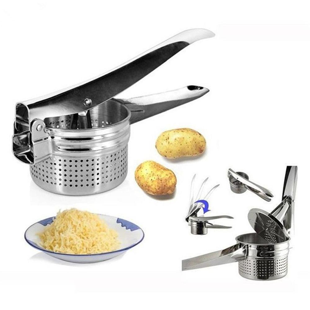 High quality fruit and vegetable tools stainless steel potato ricer masher