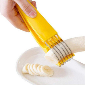 Stainless Steel Manual Banana Slicers Fruit Cutter Cucumber Chopper Salad blade Ham Sausage Slicer